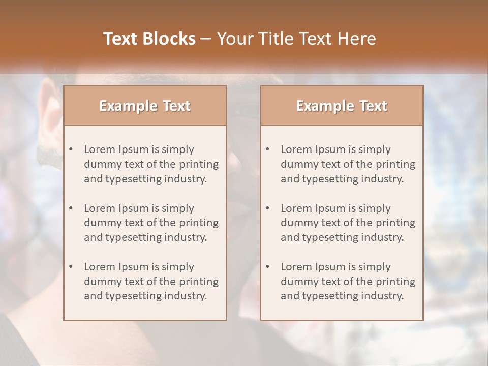 A Man In A Red Hat Is Looking At The Camera PowerPoint Template