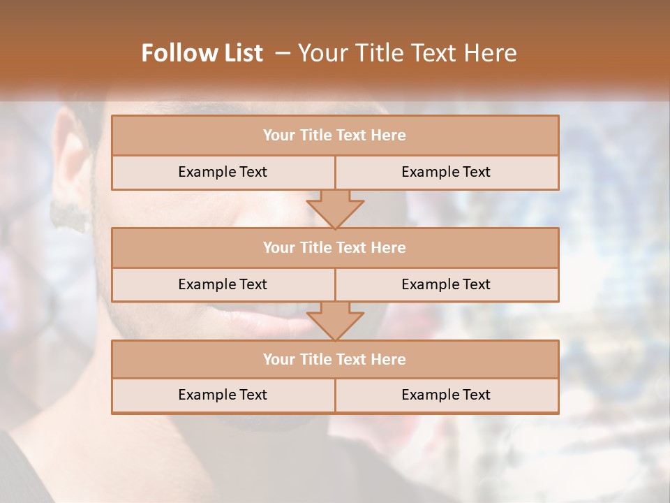 A Man In A Red Hat Is Looking At The Camera PowerPoint Template