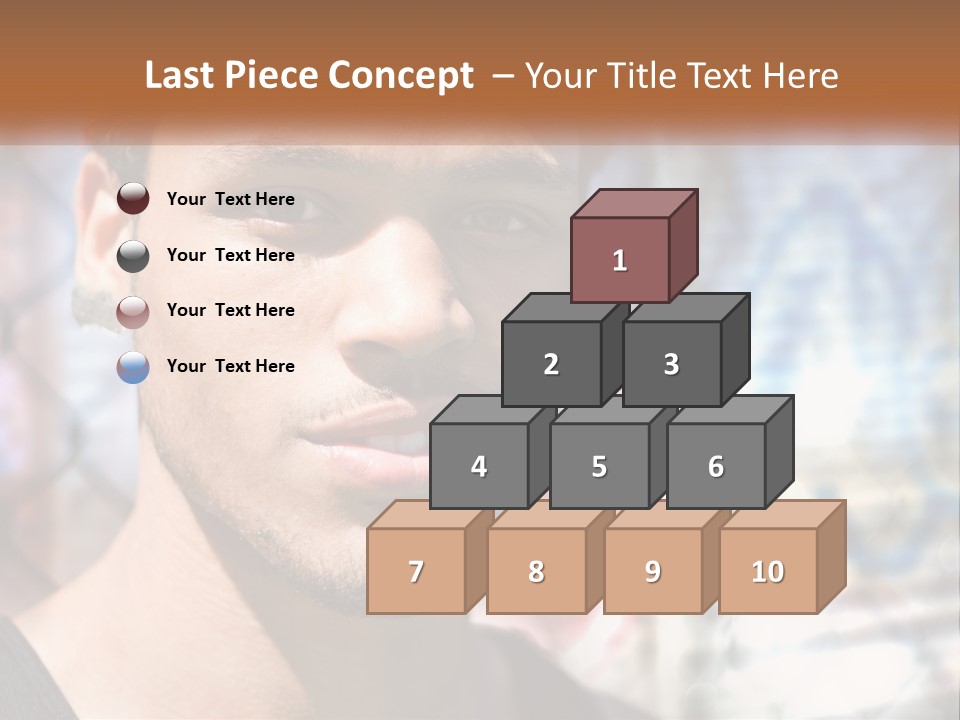 A Man In A Red Hat Is Looking At The Camera PowerPoint Template