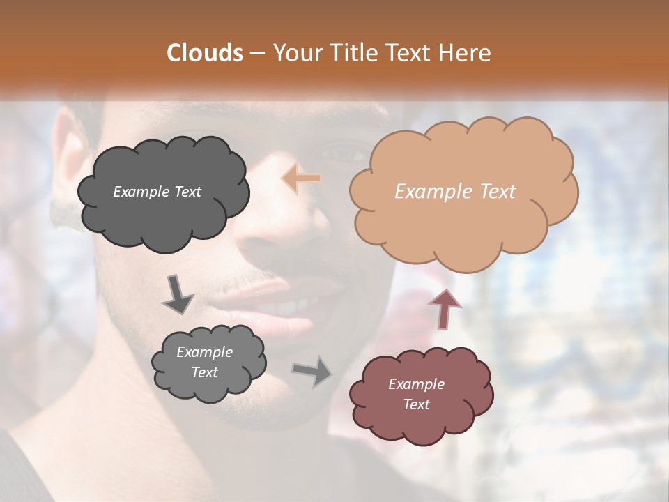 A Man In A Red Hat Is Looking At The Camera PowerPoint Template