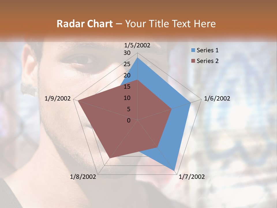 A Man In A Red Hat Is Looking At The Camera PowerPoint Template
