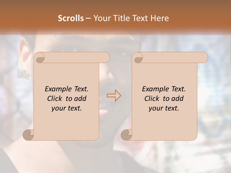 A Man In A Red Hat Is Looking At The Camera PowerPoint Template