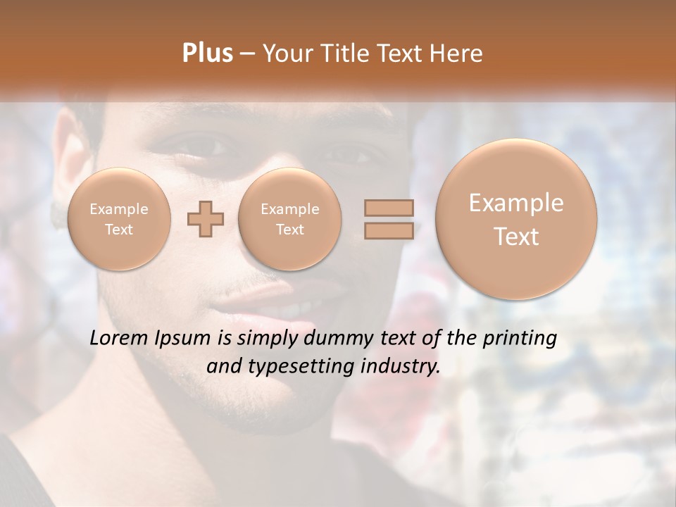 A Man In A Red Hat Is Looking At The Camera PowerPoint Template