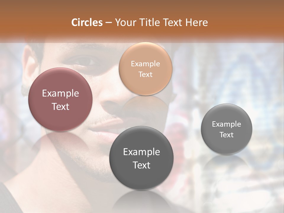 A Man In A Red Hat Is Looking At The Camera PowerPoint Template