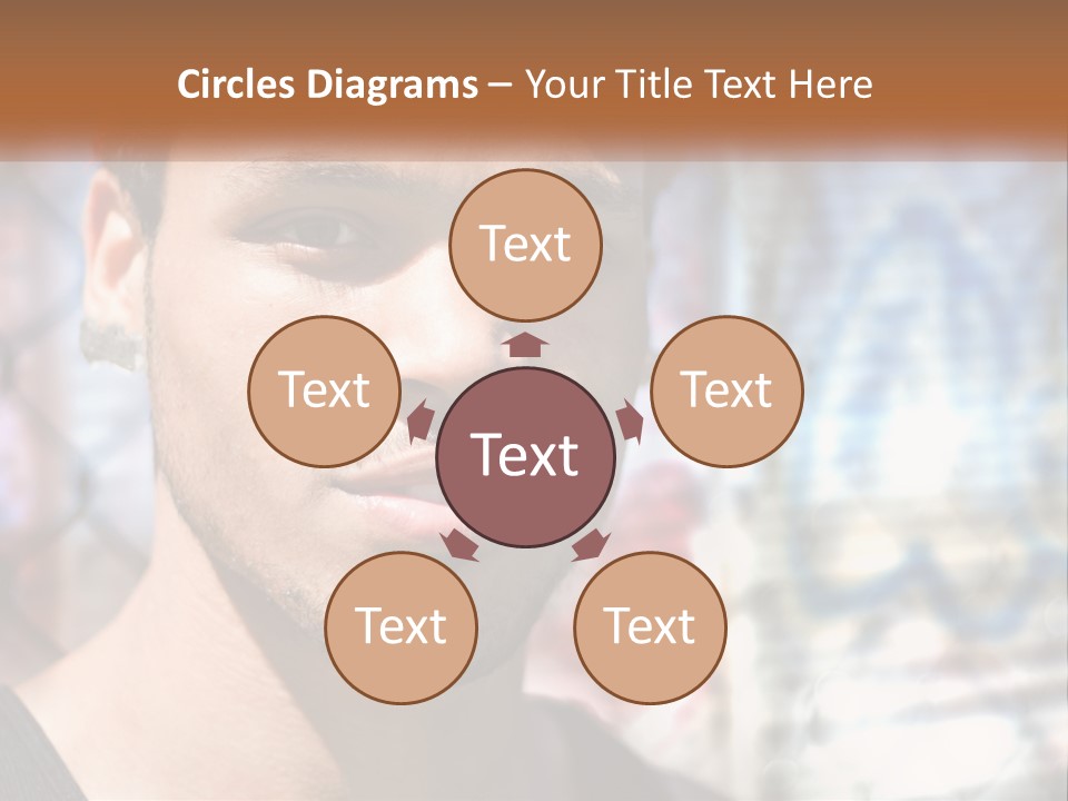 A Man In A Red Hat Is Looking At The Camera PowerPoint Template