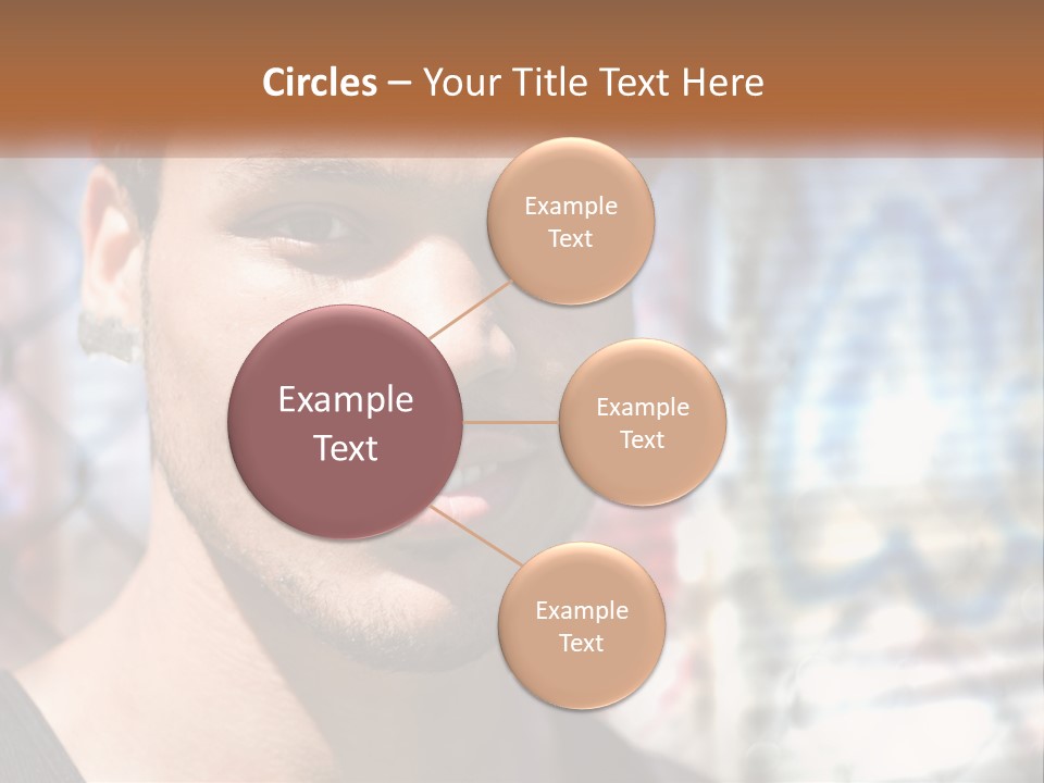 A Man In A Red Hat Is Looking At The Camera PowerPoint Template