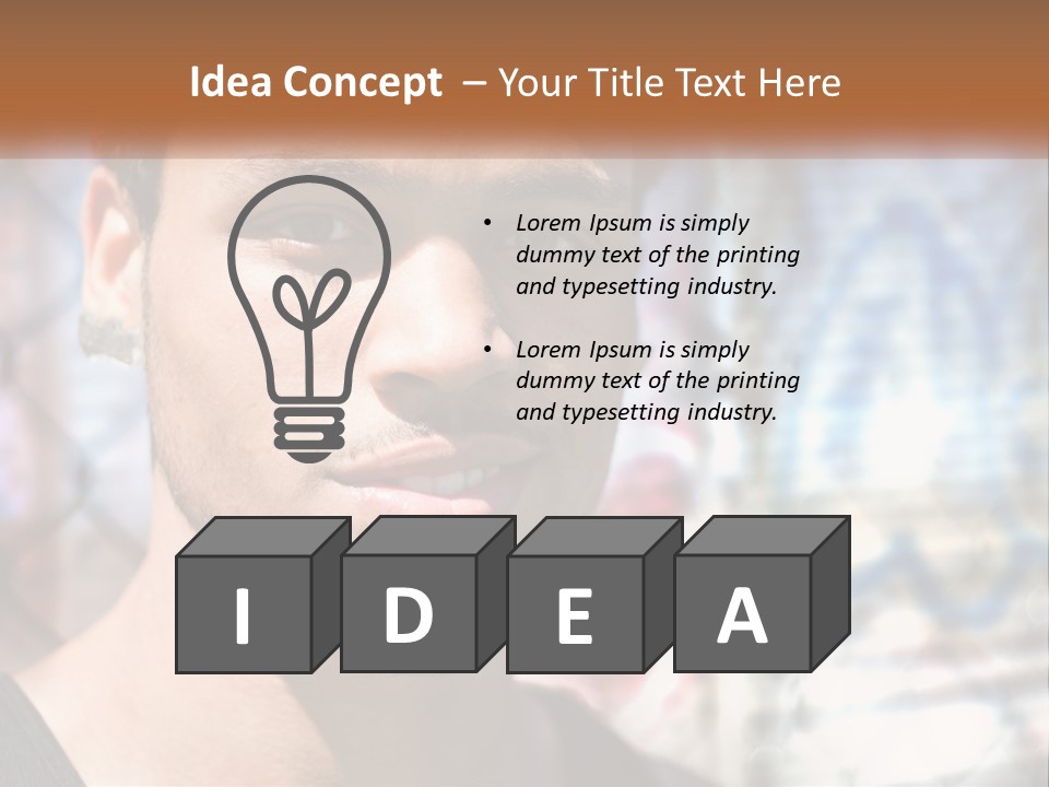 A Man In A Red Hat Is Looking At The Camera PowerPoint Template