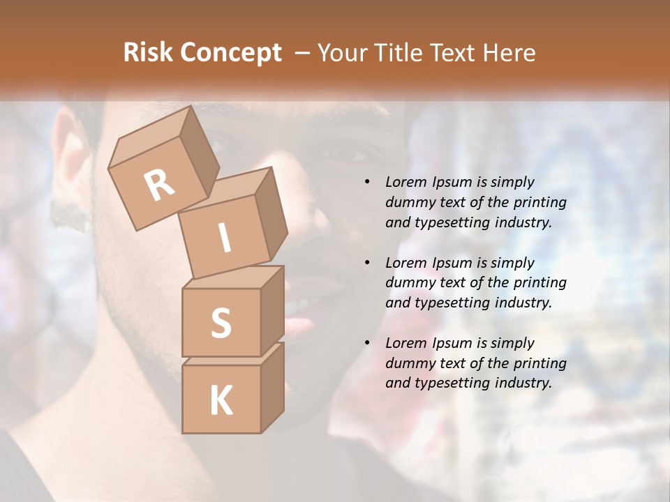 A Man In A Red Hat Is Looking At The Camera PowerPoint Template