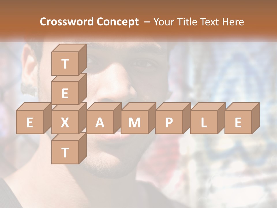 A Man In A Red Hat Is Looking At The Camera PowerPoint Template