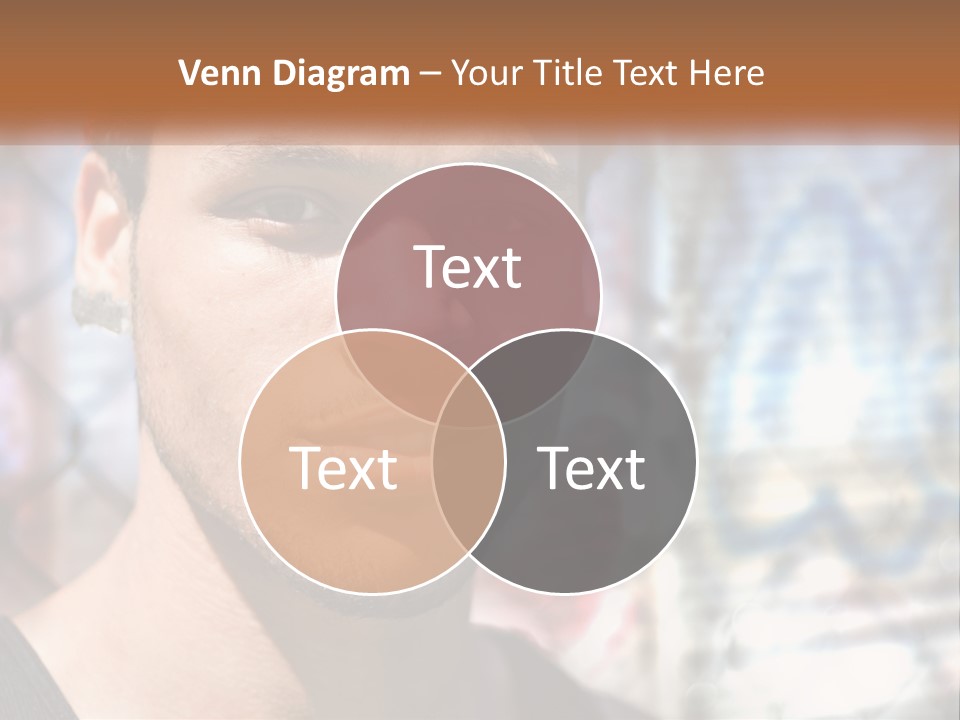 A Man In A Red Hat Is Looking At The Camera PowerPoint Template