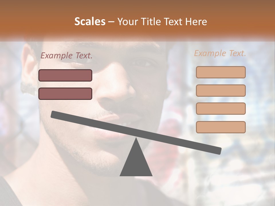 A Man In A Red Hat Is Looking At The Camera PowerPoint Template