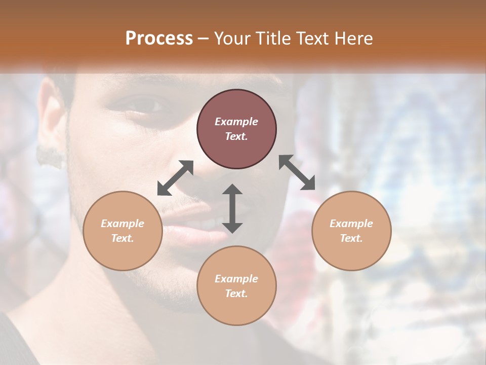 A Man In A Red Hat Is Looking At The Camera PowerPoint Template