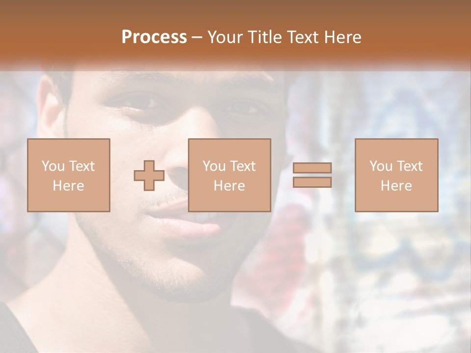 A Man In A Red Hat Is Looking At The Camera PowerPoint Template