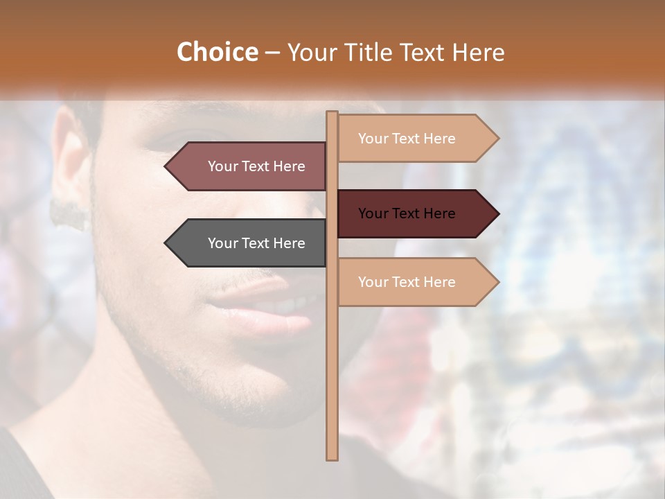 A Man In A Red Hat Is Looking At The Camera PowerPoint Template