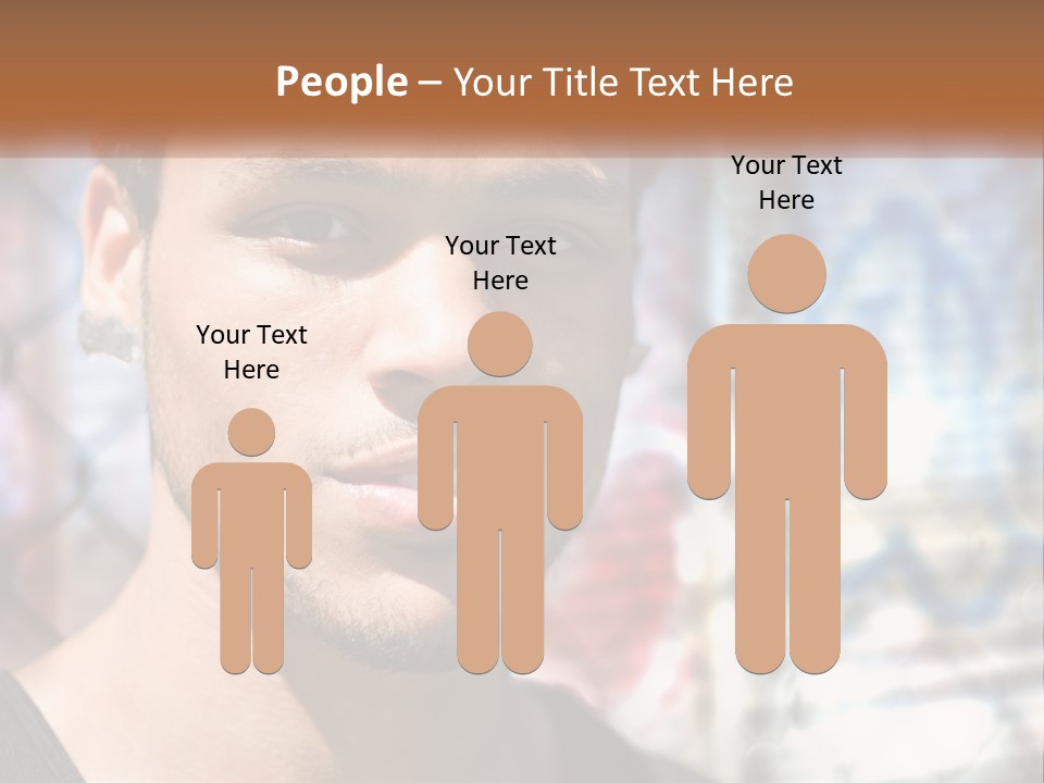 A Man In A Red Hat Is Looking At The Camera PowerPoint Template