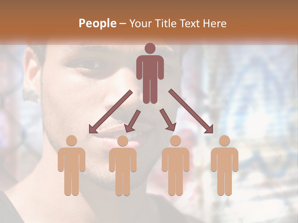 A Man In A Red Hat Is Looking At The Camera PowerPoint Template