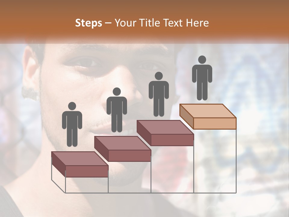 A Man In A Red Hat Is Looking At The Camera PowerPoint Template
