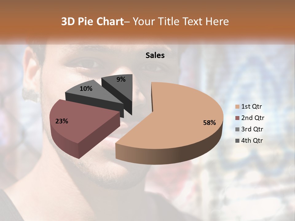 A Man In A Red Hat Is Looking At The Camera PowerPoint Template