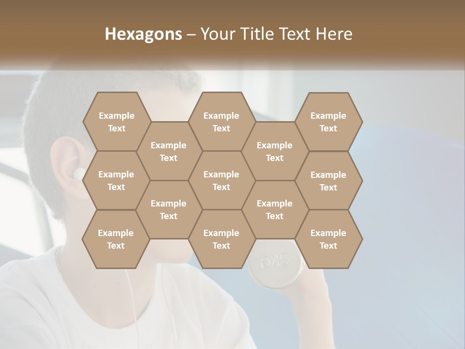 A Young Man Listening To Music With Headphones PowerPoint Template