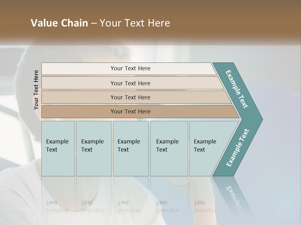 A Young Man Listening To Music With Headphones PowerPoint Template