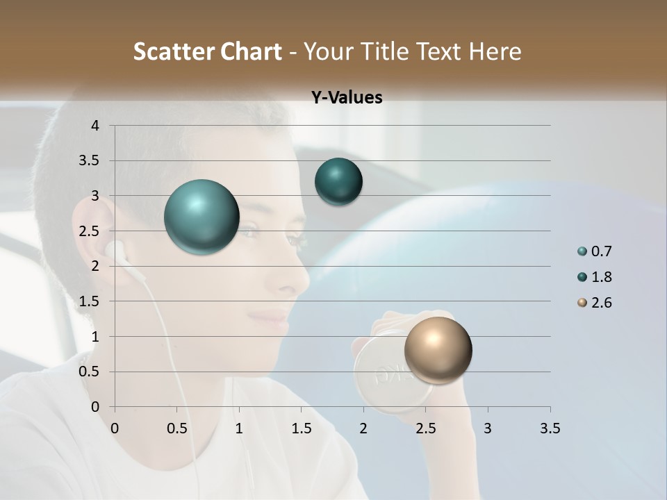 A Young Man Listening To Music With Headphones PowerPoint Template