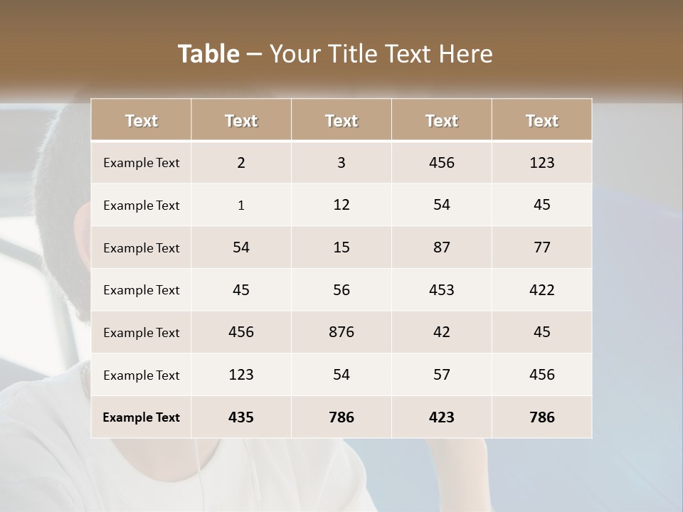 A Young Man Listening To Music With Headphones PowerPoint Template