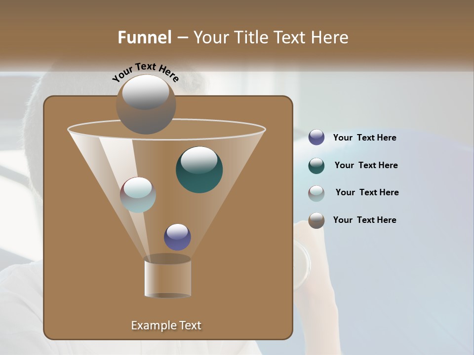 A Young Man Listening To Music With Headphones PowerPoint Template