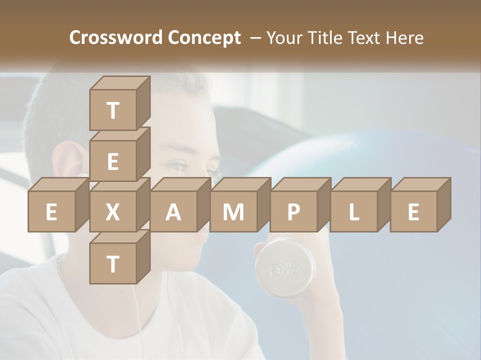 A Young Man Listening To Music With Headphones PowerPoint Template