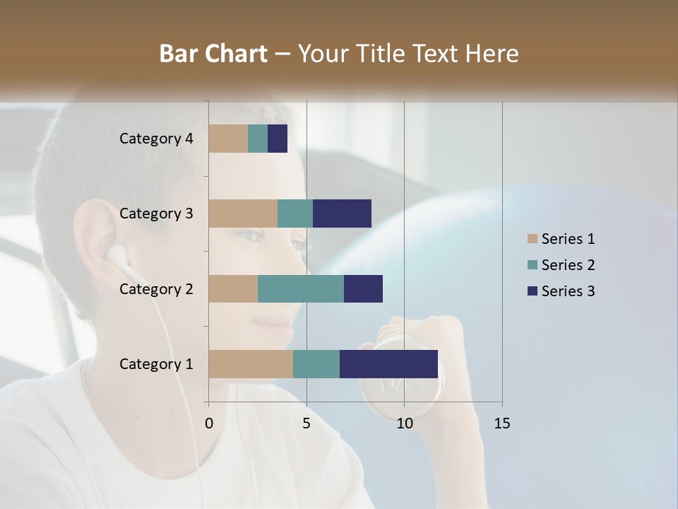 A Young Man Listening To Music With Headphones PowerPoint Template