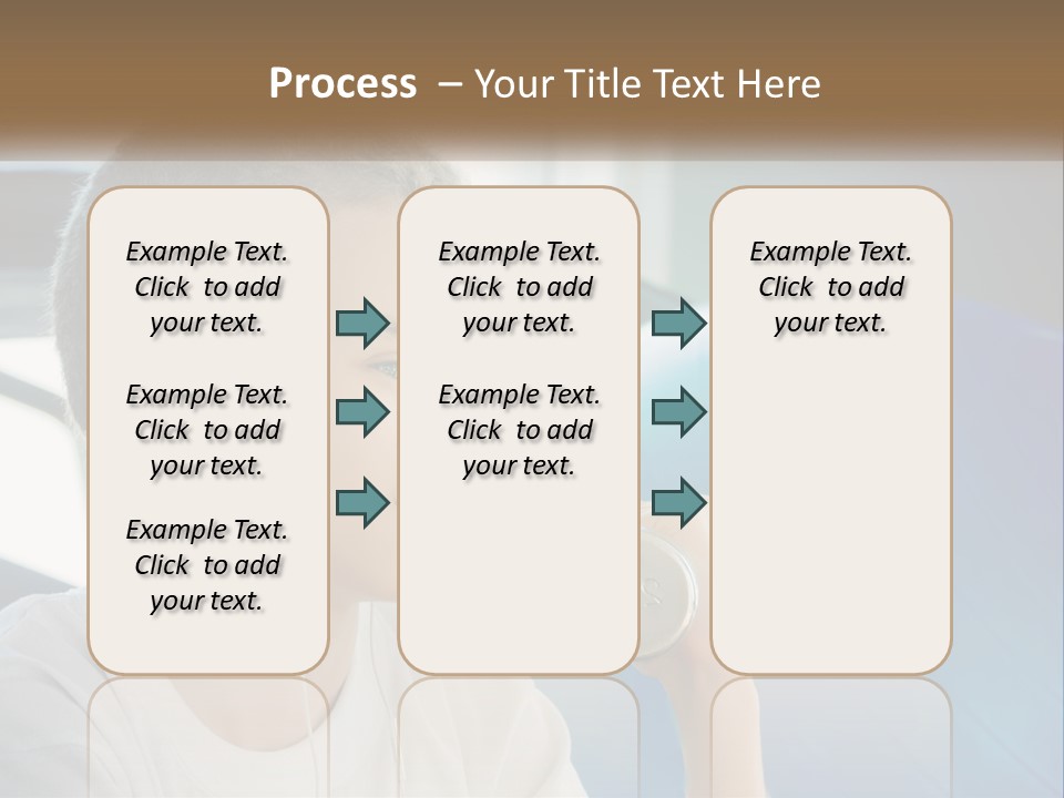 A Young Man Listening To Music With Headphones PowerPoint Template