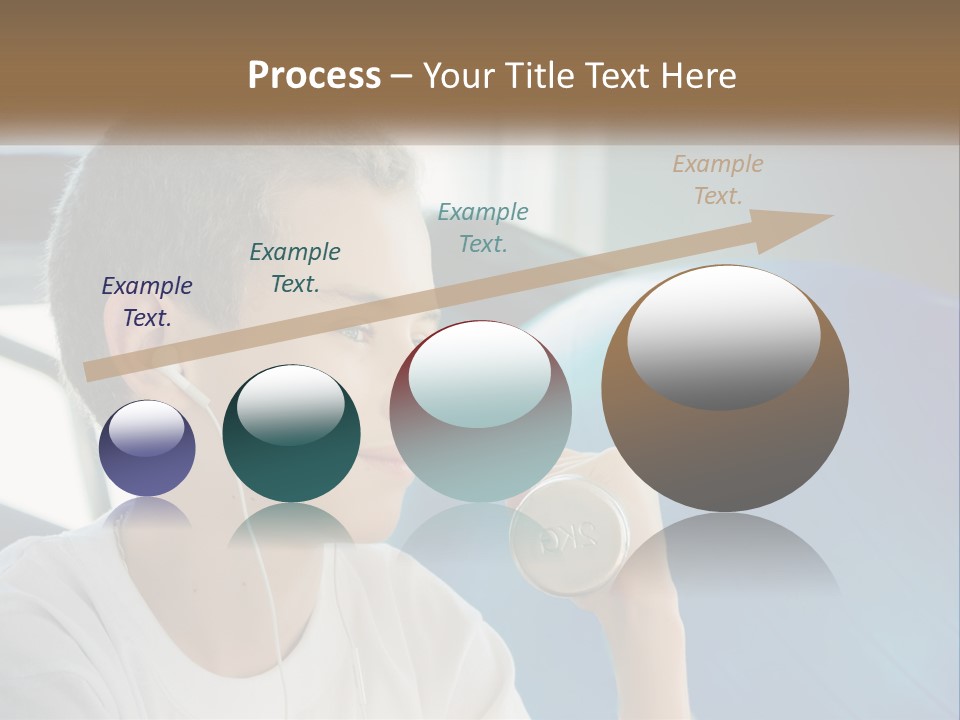 A Young Man Listening To Music With Headphones PowerPoint Template