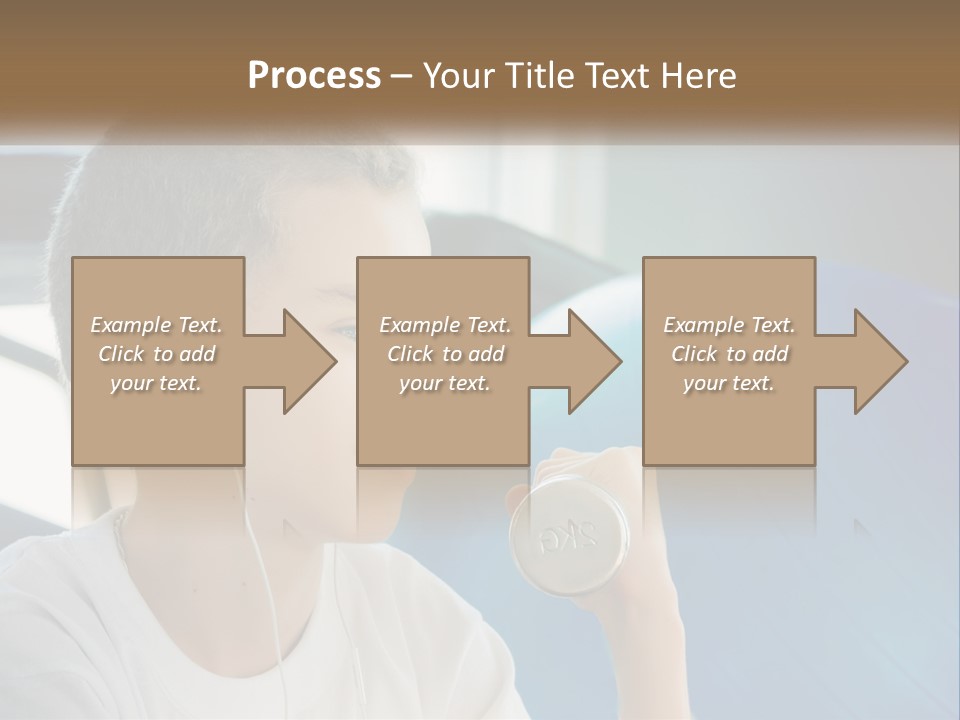 A Young Man Listening To Music With Headphones PowerPoint Template