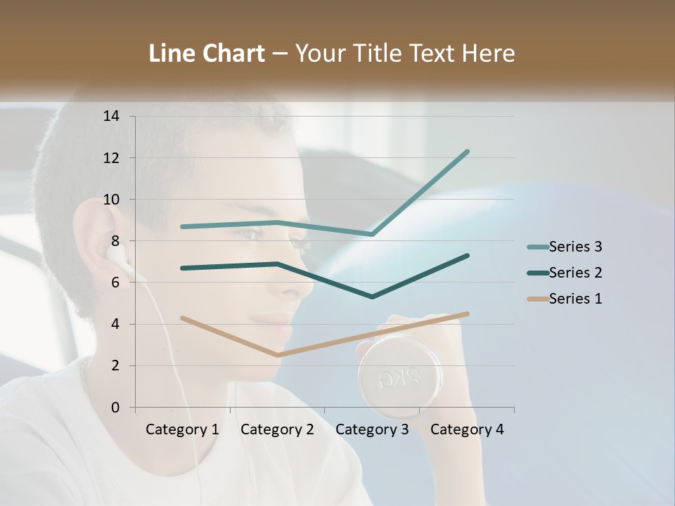 A Young Man Listening To Music With Headphones PowerPoint Template
