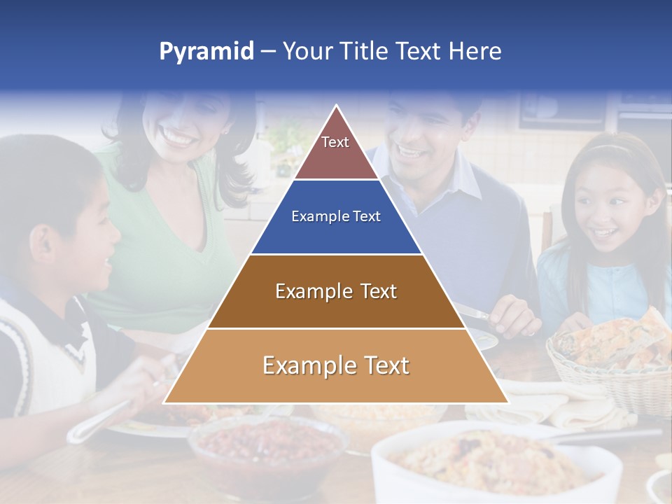 A Family Eating A Meal Together At A Table PowerPoint Template