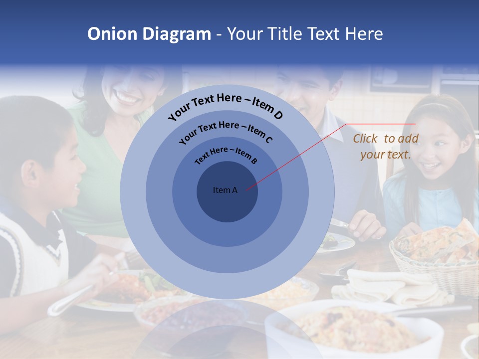 A Family Eating A Meal Together At A Table PowerPoint Template