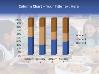 A Family Eating A Meal Together At A Table PowerPoint Template