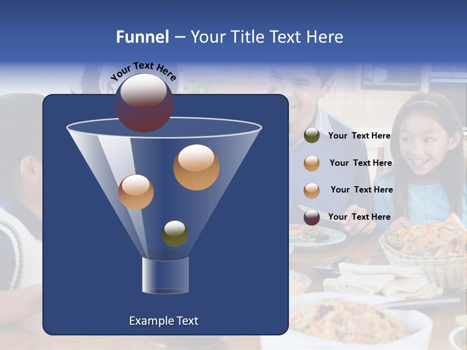 A Family Eating A Meal Together At A Table PowerPoint Template