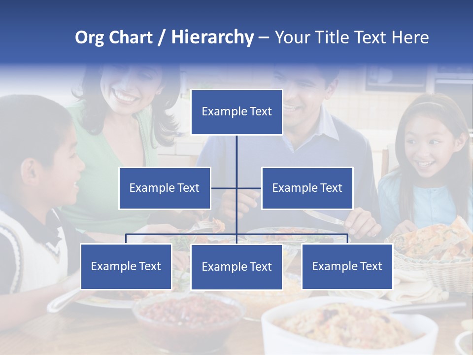 A Family Eating A Meal Together At A Table PowerPoint Template