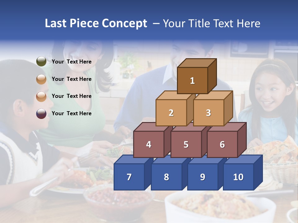 A Family Eating A Meal Together At A Table PowerPoint Template