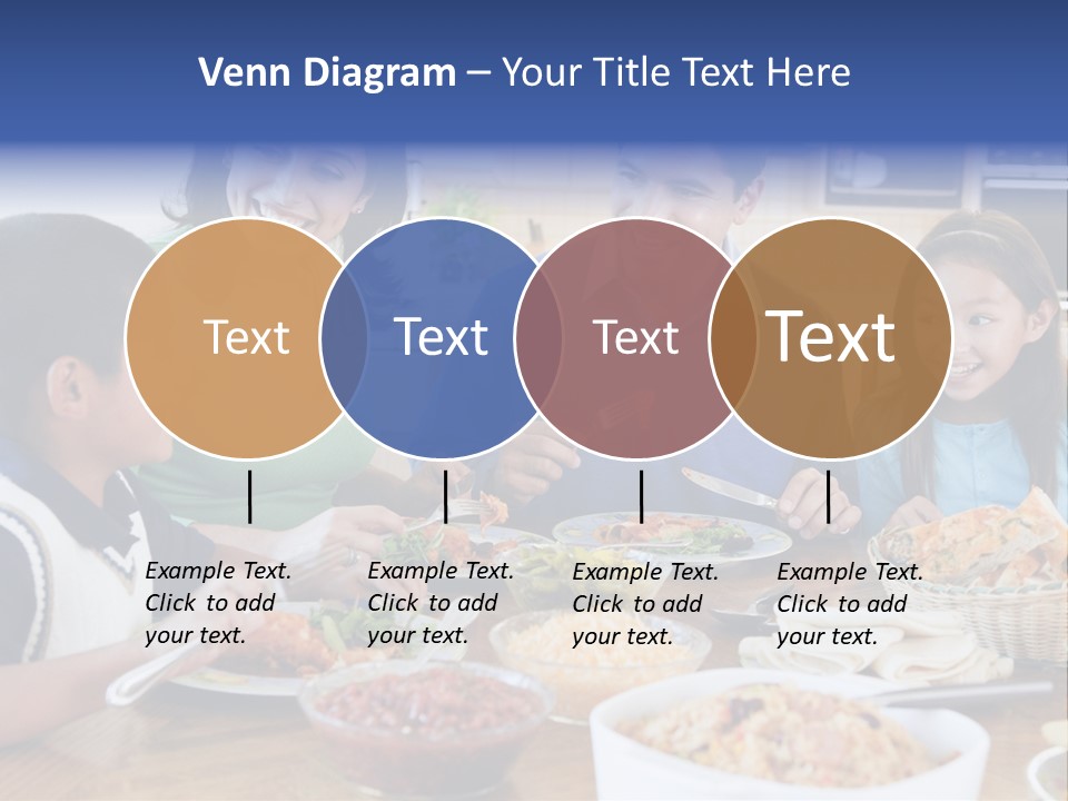 A Family Eating A Meal Together At A Table PowerPoint Template