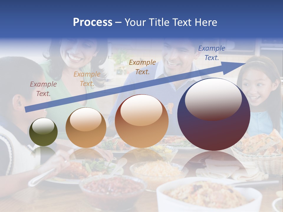 A Family Eating A Meal Together At A Table PowerPoint Template