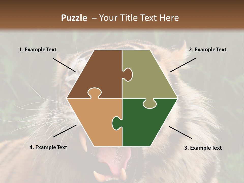A Tiger With Its Mouth Open And It's Mouth Wide Open PowerPoint Template