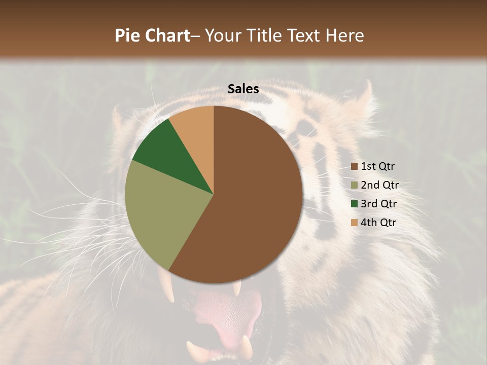 A Tiger With Its Mouth Open And It's Mouth Wide Open PowerPoint Template