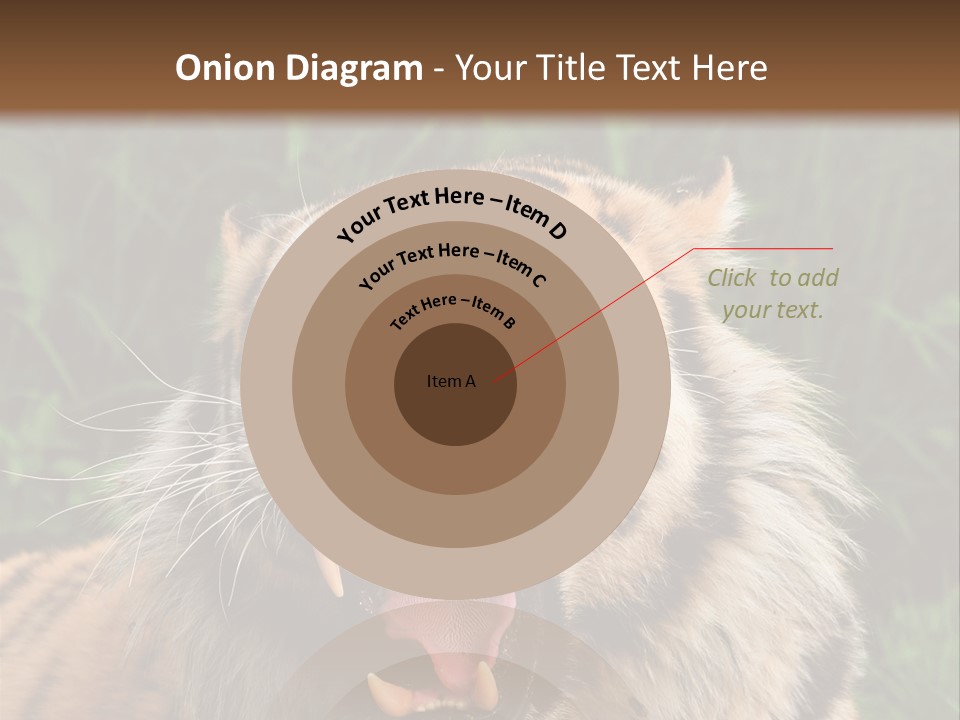 A Tiger With Its Mouth Open And It's Mouth Wide Open PowerPoint Template