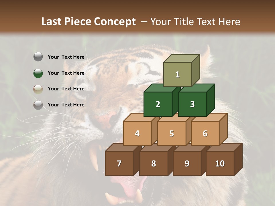 A Tiger With Its Mouth Open And It's Mouth Wide Open PowerPoint Template