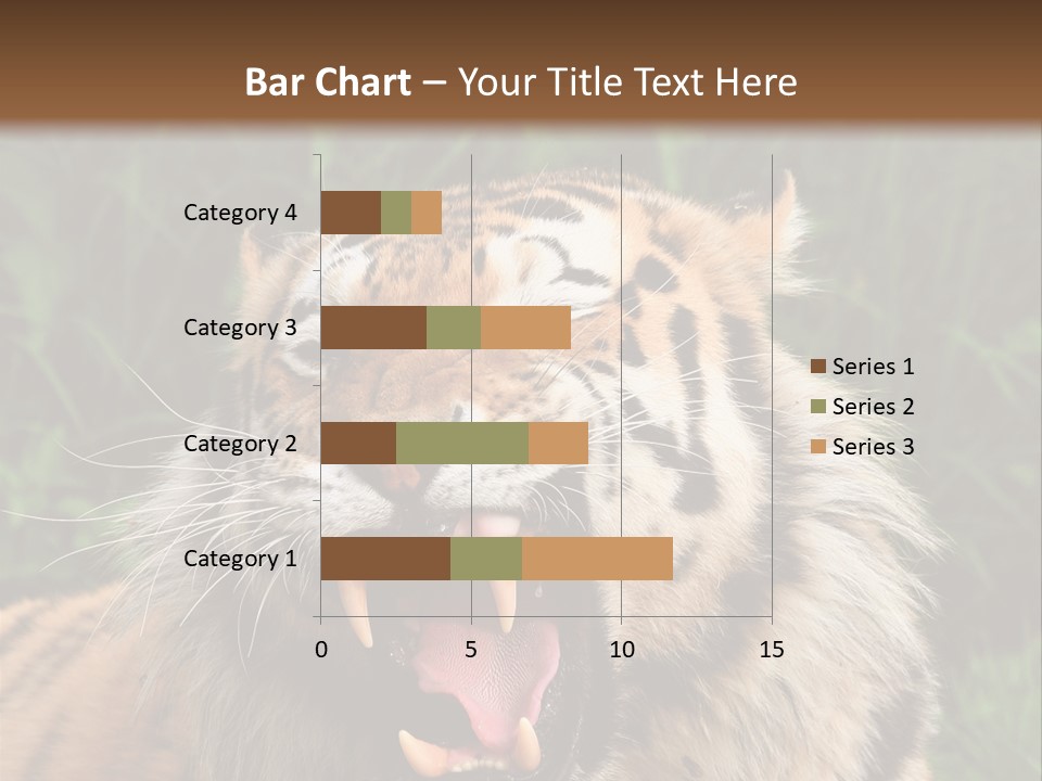 A Tiger With Its Mouth Open And It's Mouth Wide Open PowerPoint Template