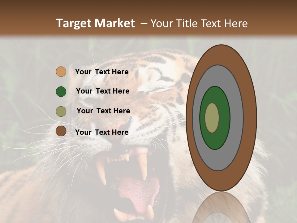 A Tiger With Its Mouth Open And It's Mouth Wide Open PowerPoint Template