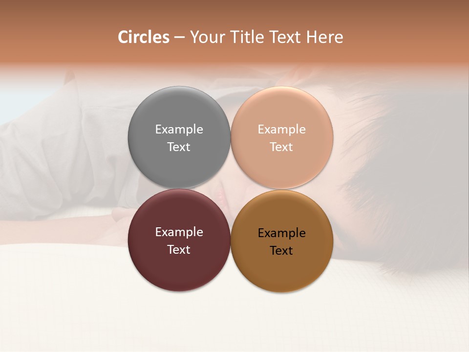 A Young Boy Sleeping On Top Of A Bed PowerPoint Template