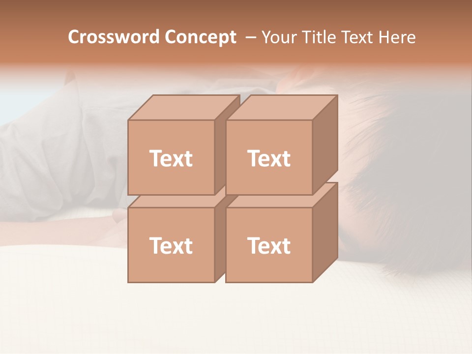 A Young Boy Sleeping On Top Of A Bed PowerPoint Template