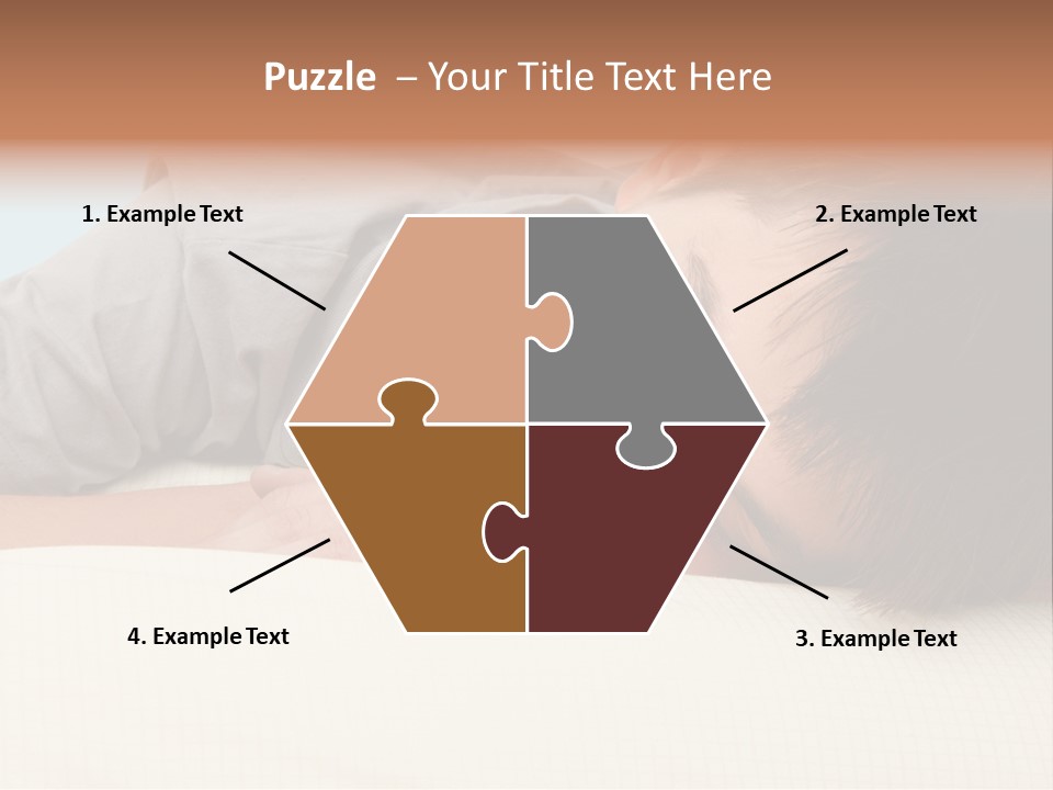 A Young Boy Sleeping On Top Of A Bed PowerPoint Template